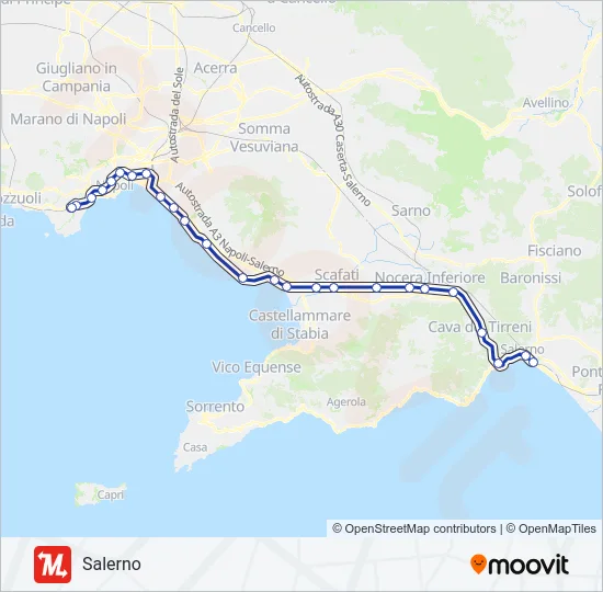 Percorso linea treno L2