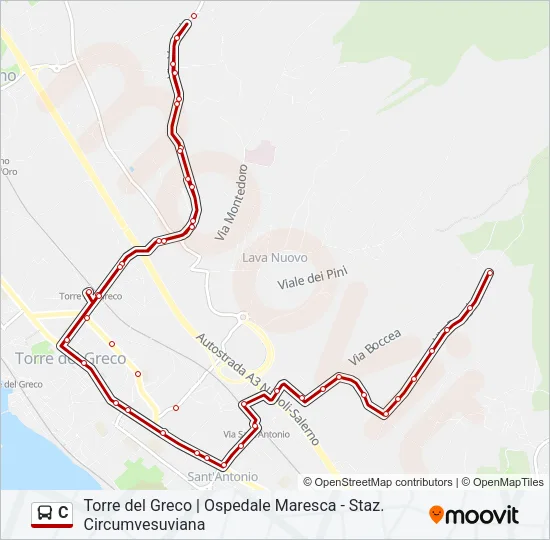 C Bus Line Map