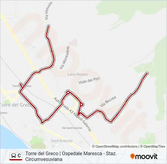 C Bus Line Map