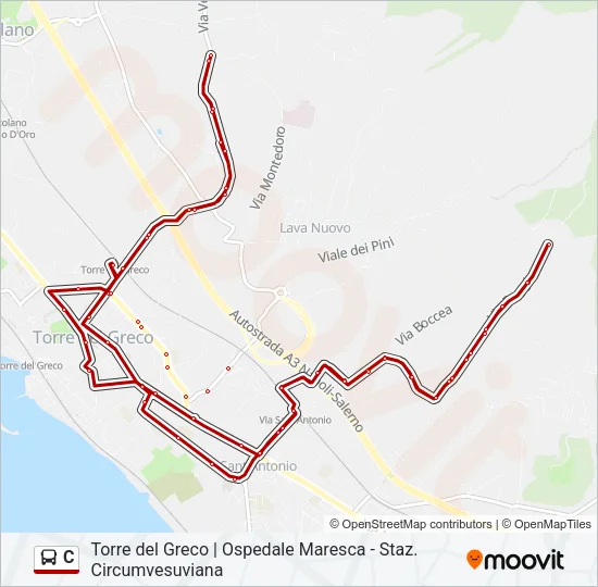 C Bus Line Map