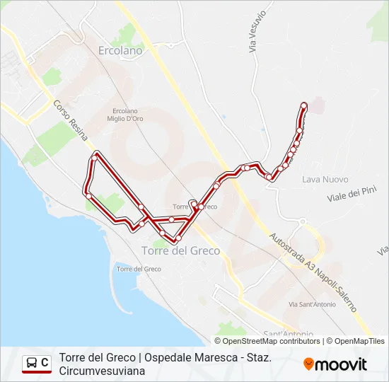 C Bus Line Map