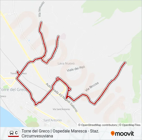 C Bus Line Map