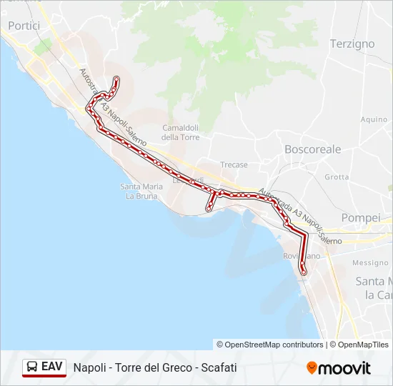 EAV Bus Line Map