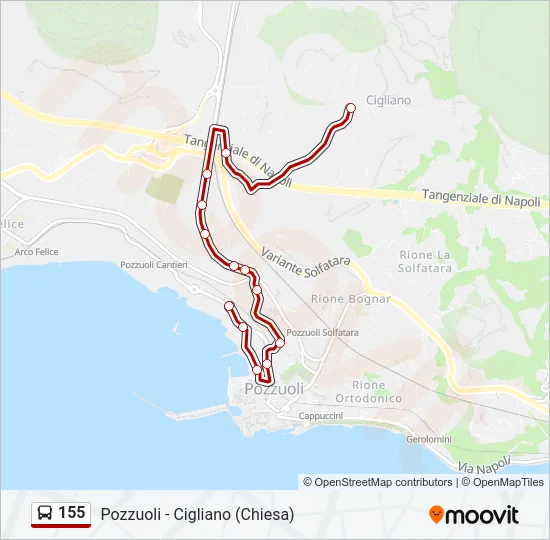 155 Bus Line Map