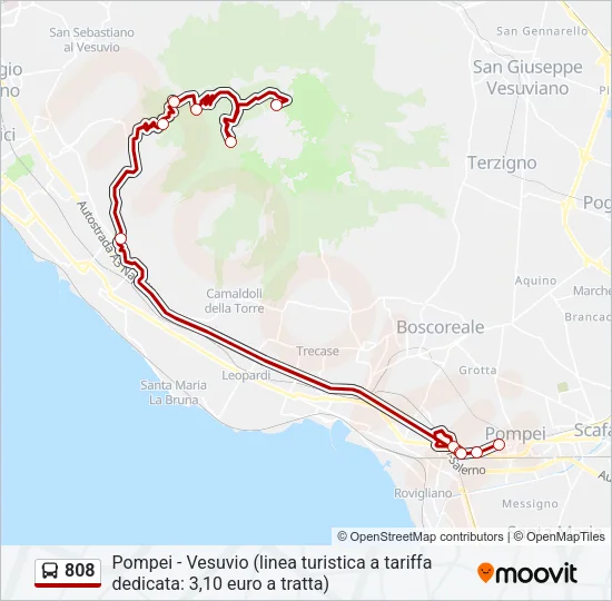 808 Bus Line Map