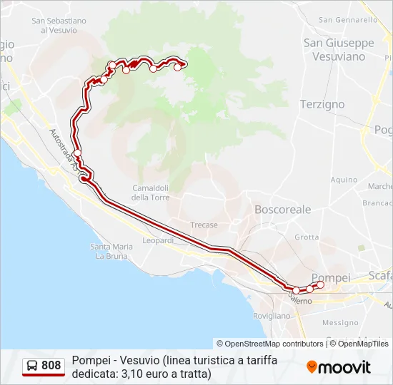 808 Bus Line Map