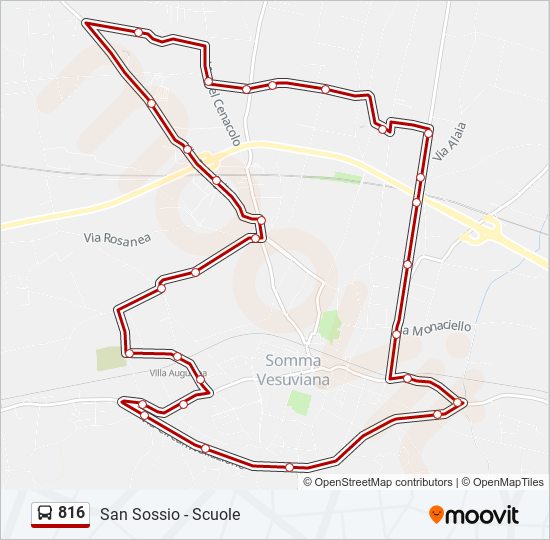 816 bus Line Map