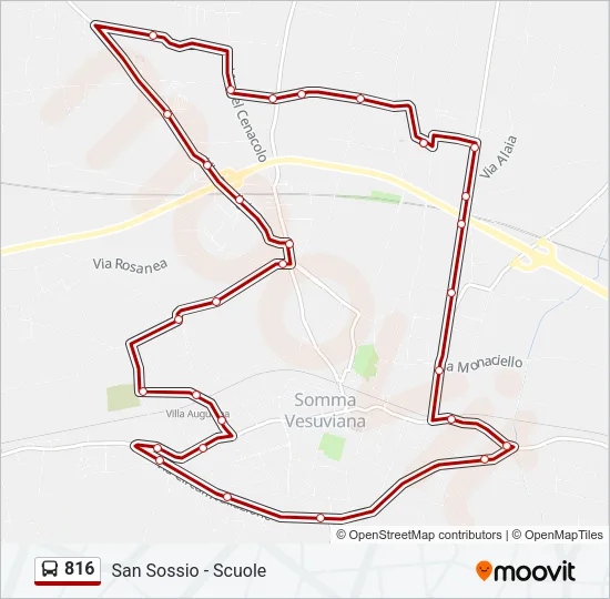 816 Bus Line Map