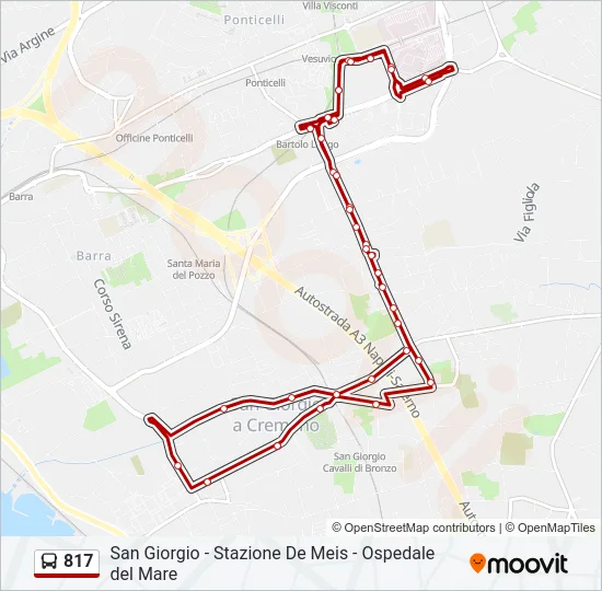817 Bus Line Map