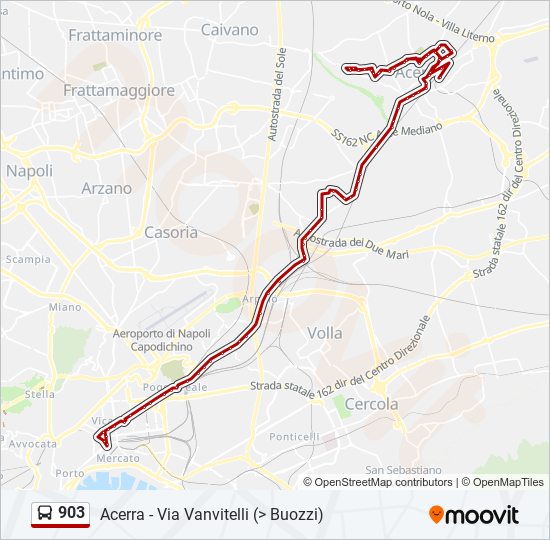 Percorso linea bus 903