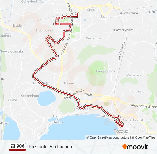 906 Bus Line Map