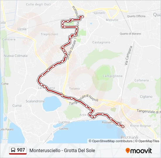 907 Bus Line Map