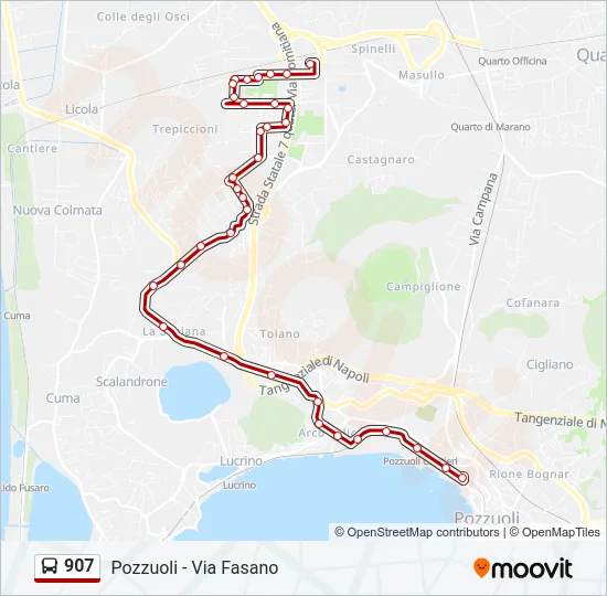 907 Bus Line Map