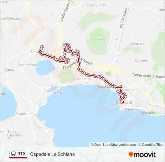 913 Bus Line Map