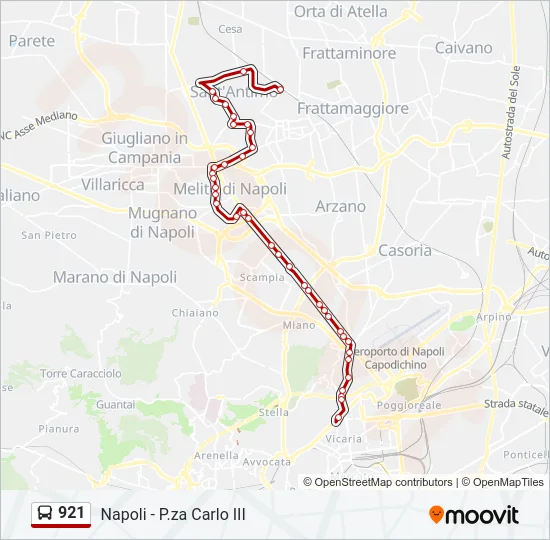 921 Bus Line Map