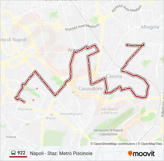 922 Bus Line Map