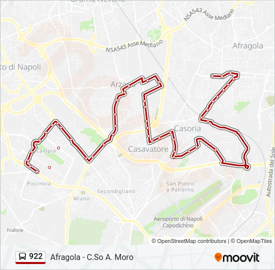 922 Bus Line Map