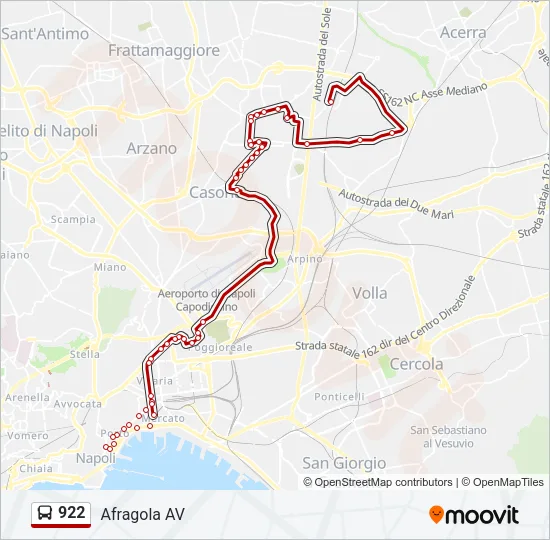 922 Bus Line Map