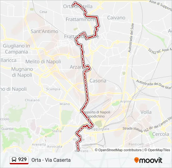 929 Bus Line Map