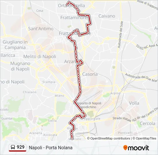 929 Bus Line Map
