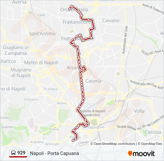 929 Bus Line Map