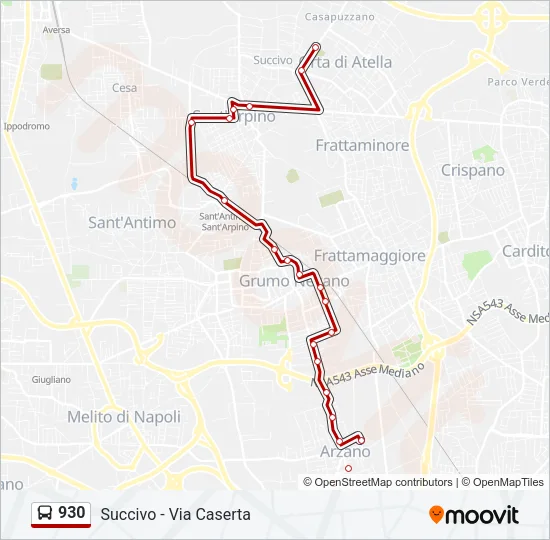 930 Bus Line Map