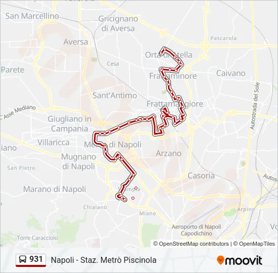 931 Bus Line Map