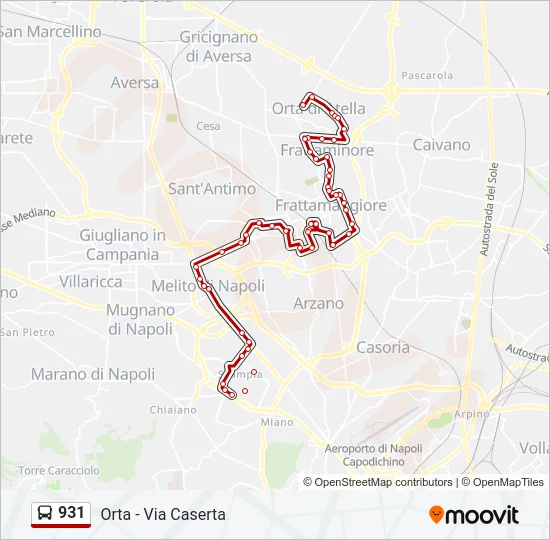 931 Bus Line Map