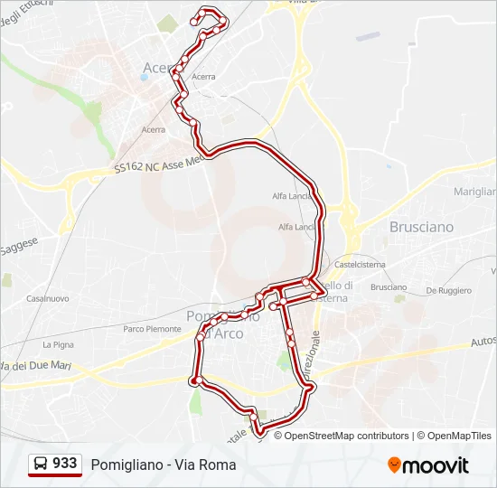 933 Bus Line Map