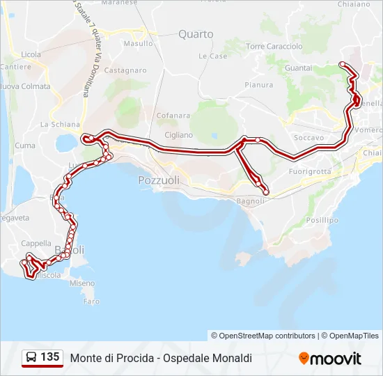 135 Bus Line Map