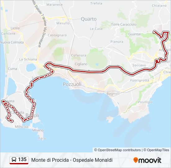 135 Bus Line Map