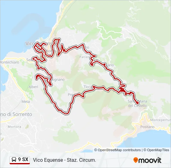 9 SX Bus Line Map