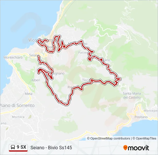 9 SX Bus Line Map