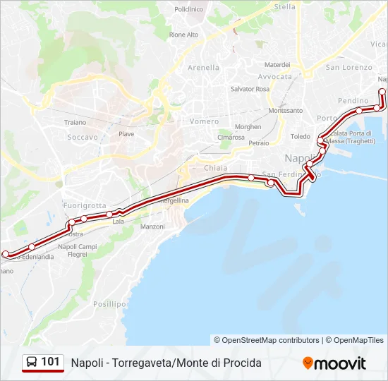 101 Bus Line Map
