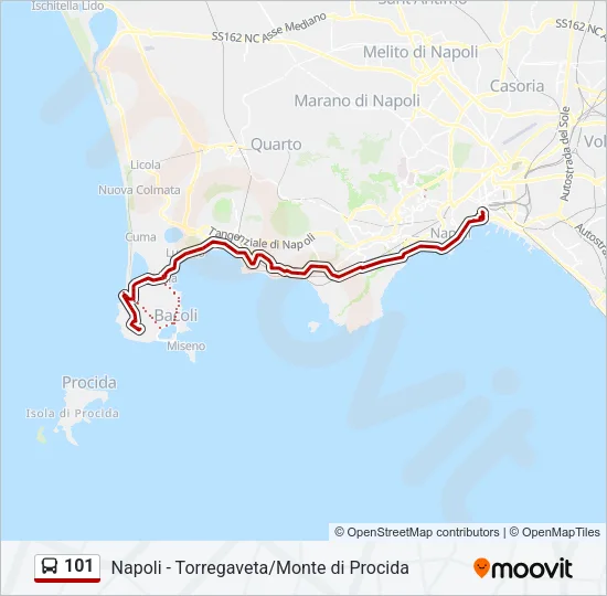 101 Bus Line Map