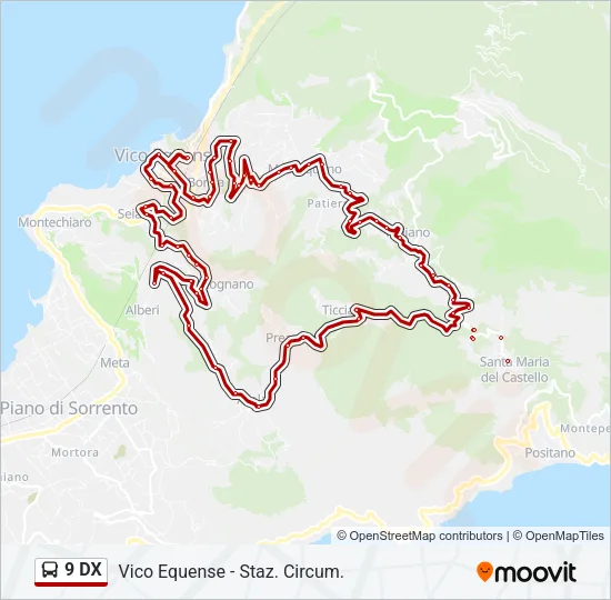 9 DX Bus Line Map