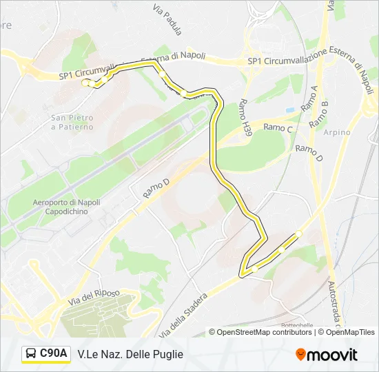 C90A Bus Line Map