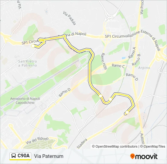 C90A Bus Line Map