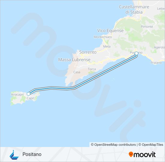 Percorso linea navigazione ALILAUR