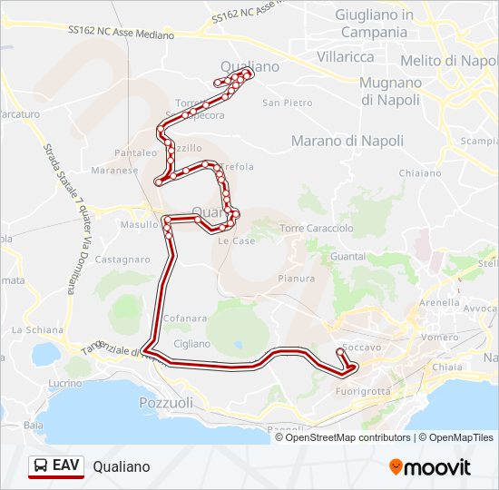 Percorso linea bus EAV