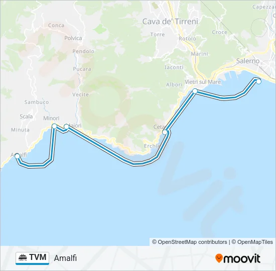 TVM Ferry Line Map