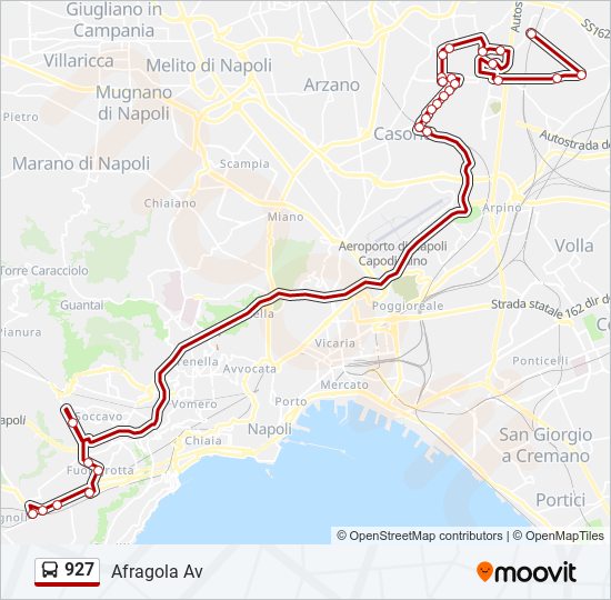 927 bus Line Map