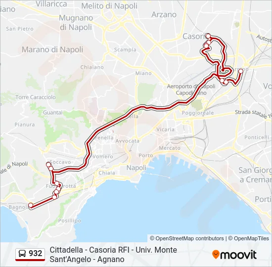 932 Bus Line Map