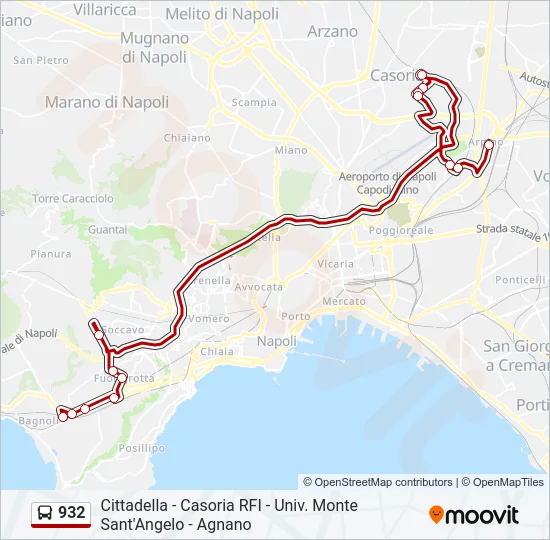 932 Bus Line Map