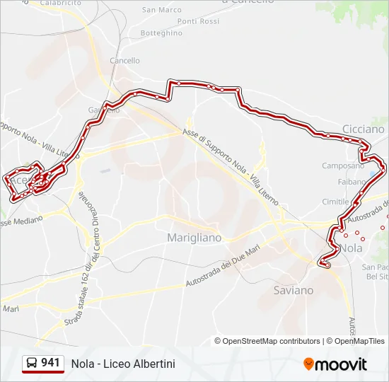 941 Bus Line Map
