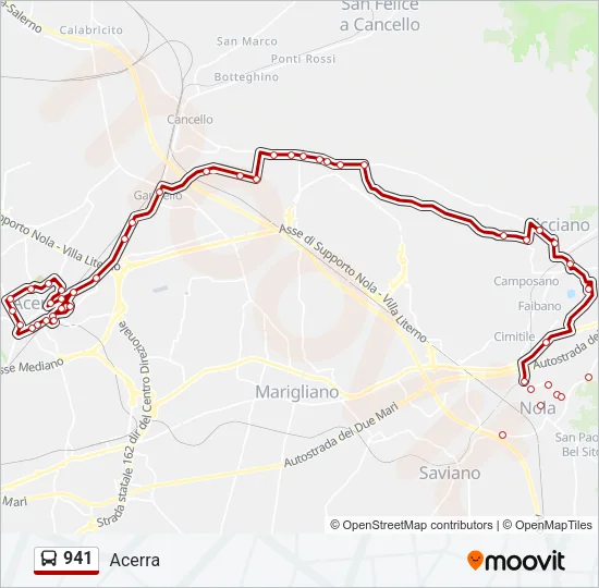 941 Bus Line Map