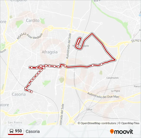 950 Bus Line Map