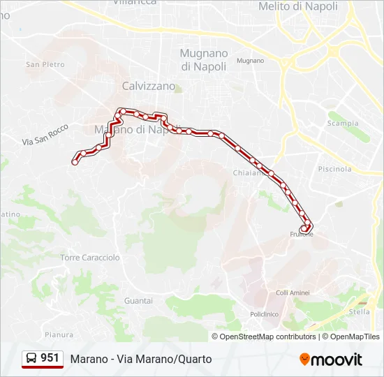 951 Bus Line Map