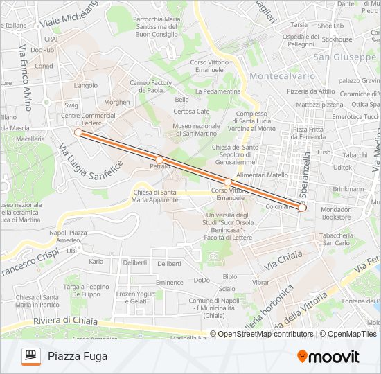 Percorso linea  FUNICOLARE CENTRALE
