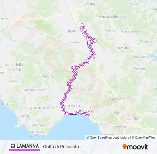 LAMANNA Bus Line Map